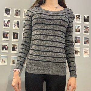 Grey and black sweater